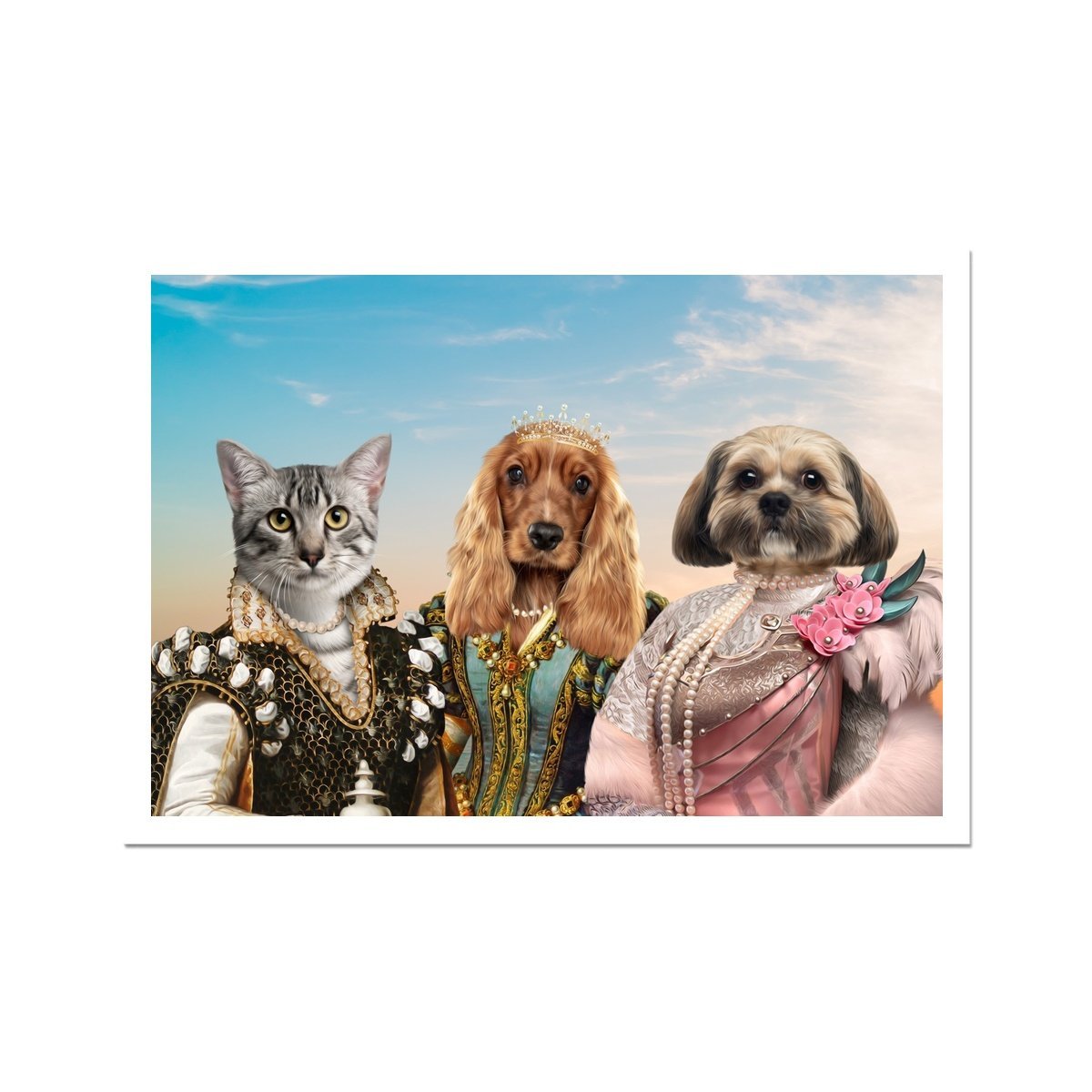 Pet Portraits | The Girlfriends: Custom Pet Poster | Paw & Glory