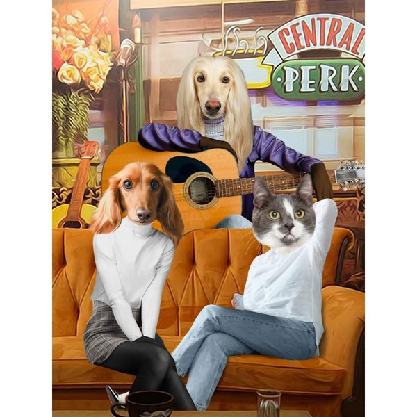 Coffee House Girls Custom Digital Download Pet Portrait | Paw & Glory