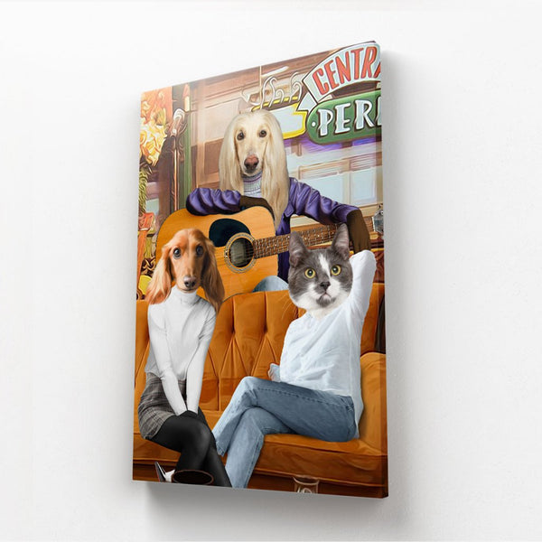 Coffee House Girls Custom Pet Canvas | Custom Pet Portrait Canvas | Paw & Glory