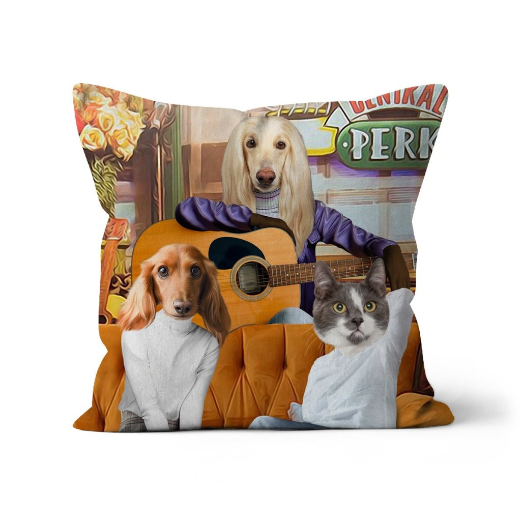 The Girls (Friends Inspired): Custom Pet Pillow - Paw & Glory - Dog Portraits - Pet Portraits