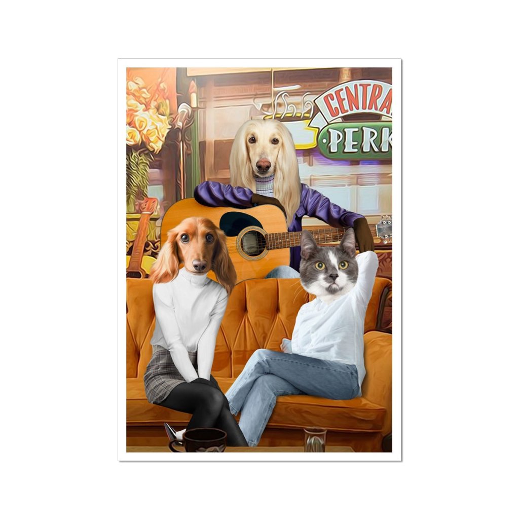 The Girls (Friends Inspired): Custom Pet Portrait - Paw & Glory - Dog Portraits - Pet Portraits