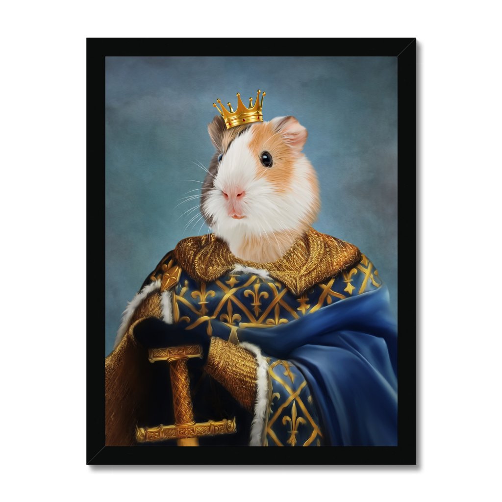 Pet Portraits | The Golden King: Animal Art Framed Portrait | Paw & Glory