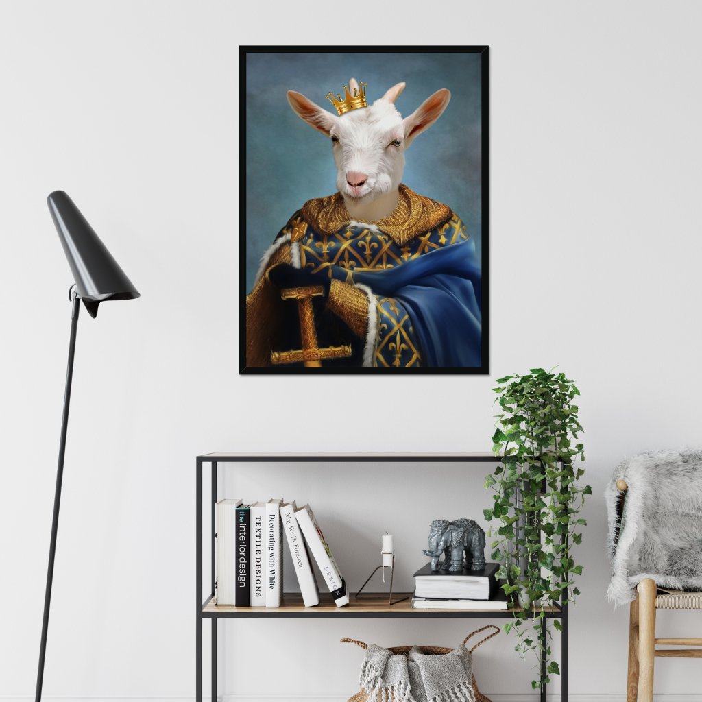 Pet Portraits | The Golden King: Animal Art Framed Portrait | Paw & Glory