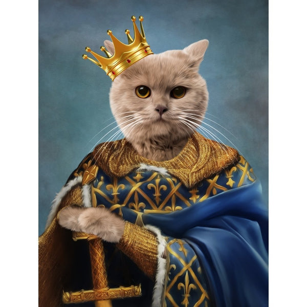 The Golden King: Custom Digital Download Pet Portrait | royal pet portrait | Paw & Glory
