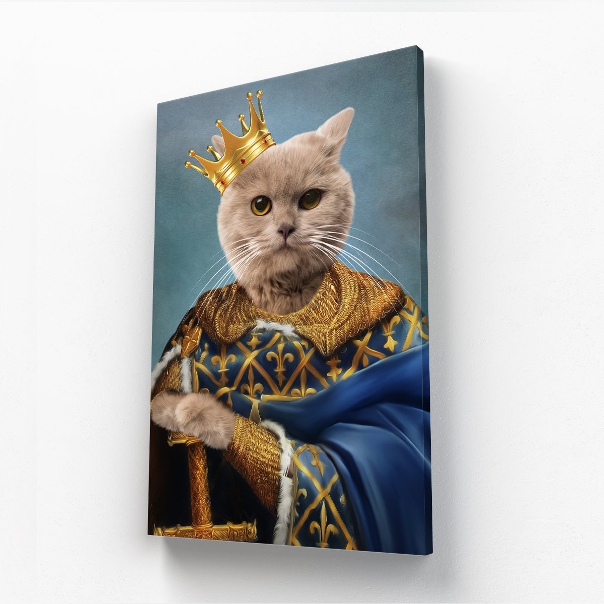 The Golden King: Custom Pet Canvas - Paw & Glory - Dog Portraits - Pet Portraits