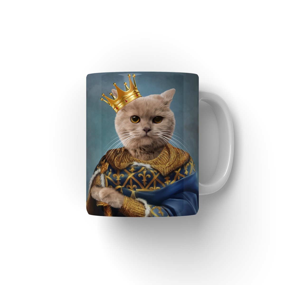 The Golden King: Custom Pet Coffee Mug - Paw & Glory - Dog Portraits - Pet Portraits