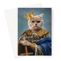 The Golden King: Custom Pet Greeting Card