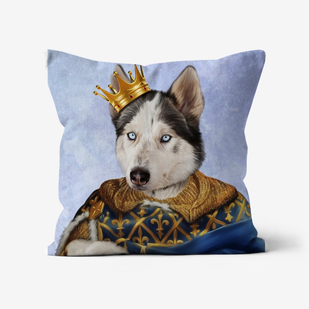 Pet Portraits | The Golden King: Custom Pet Pillow | Paw & Glory