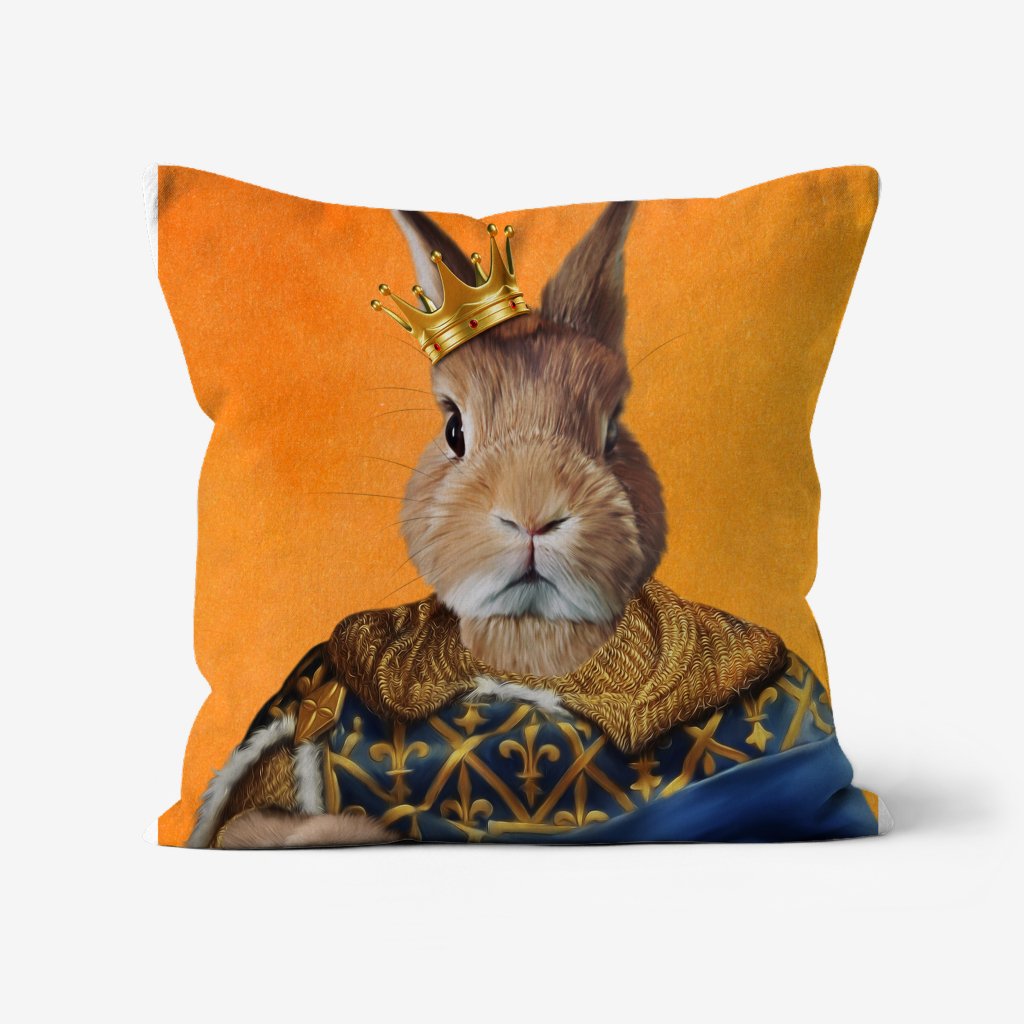 Pet Portraits | The Golden King: Custom Pet Pillow | Paw & Glory