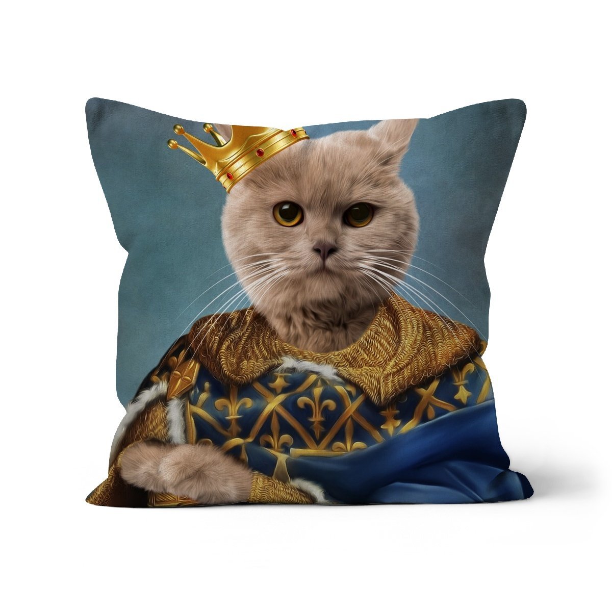 Pet Portraits | The Golden King: Custom Pet Pillow | Paw & Glory