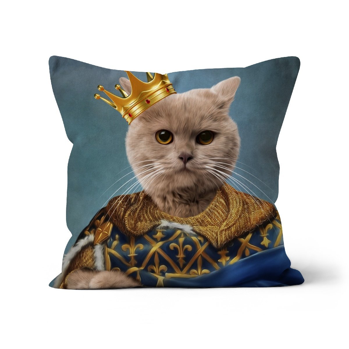 Pet Portraits | The Golden King: Custom Pet Pillow | Paw & Glory