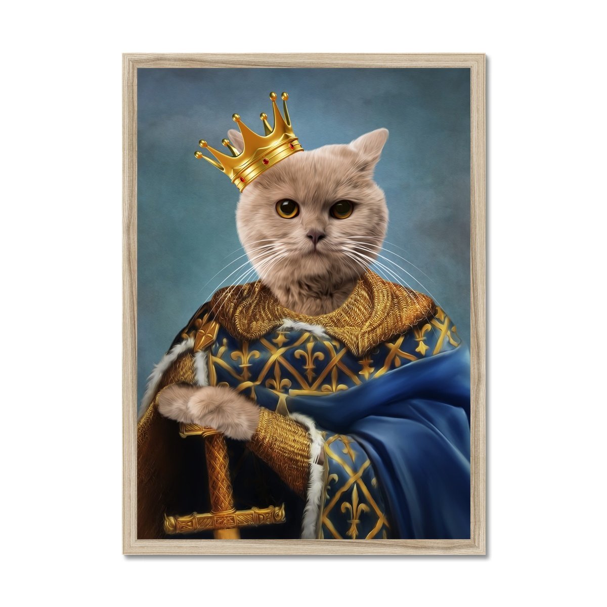 Pet Portraits | The Golden King: Custom Pet Portrait | Paw & Glory