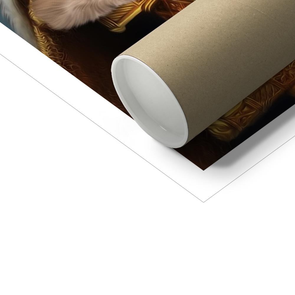 The Golden King: Custom Pet Poster | royal pet portrait | Paw & Glory