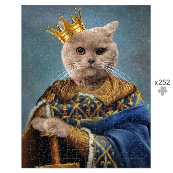 The Golden King: Custom Pet Puzzle | royal pet portrait | Paw & Glory