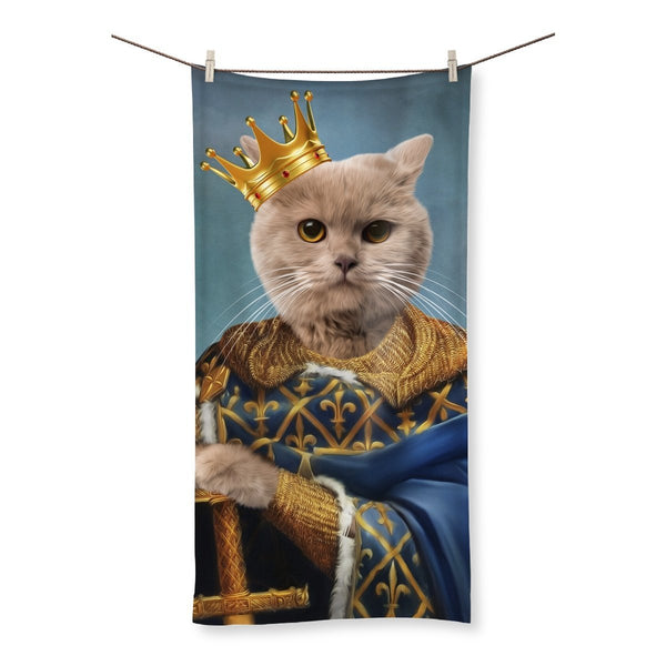 The Golden King: Custom Pet Towel | royal pet portrait | Paw & Glory