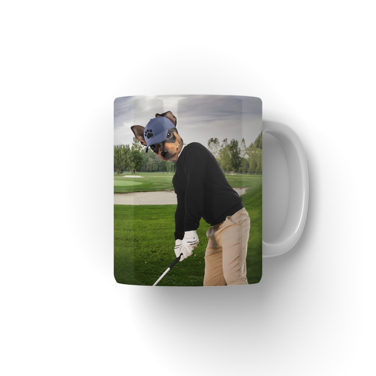 Pet Portraits | The Golfer: Custom Pet Coffee Mug | Paw & Glory