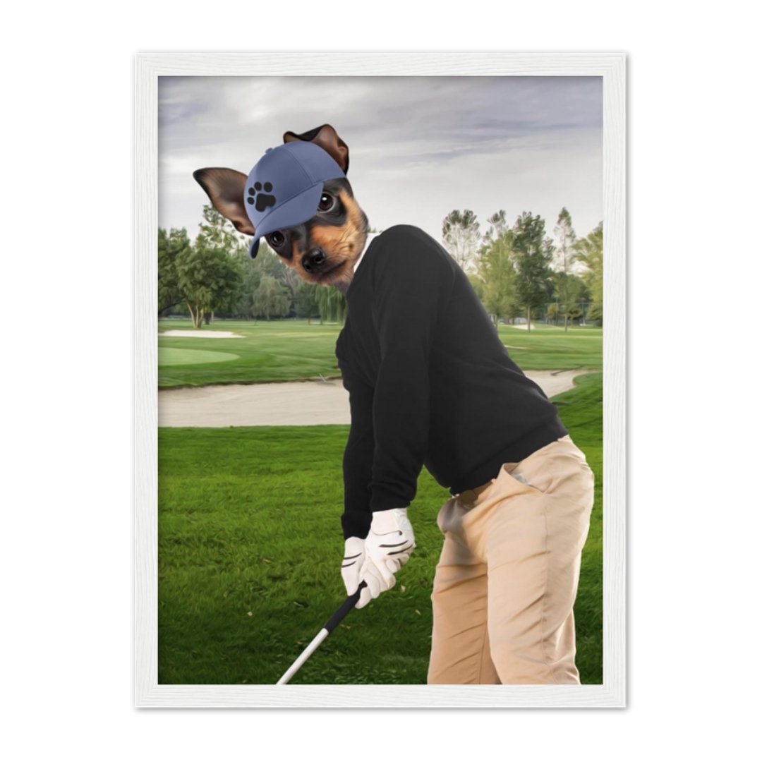 Pet Portraits | The Golfer: Custom Pet Portrait | Paw & Glory