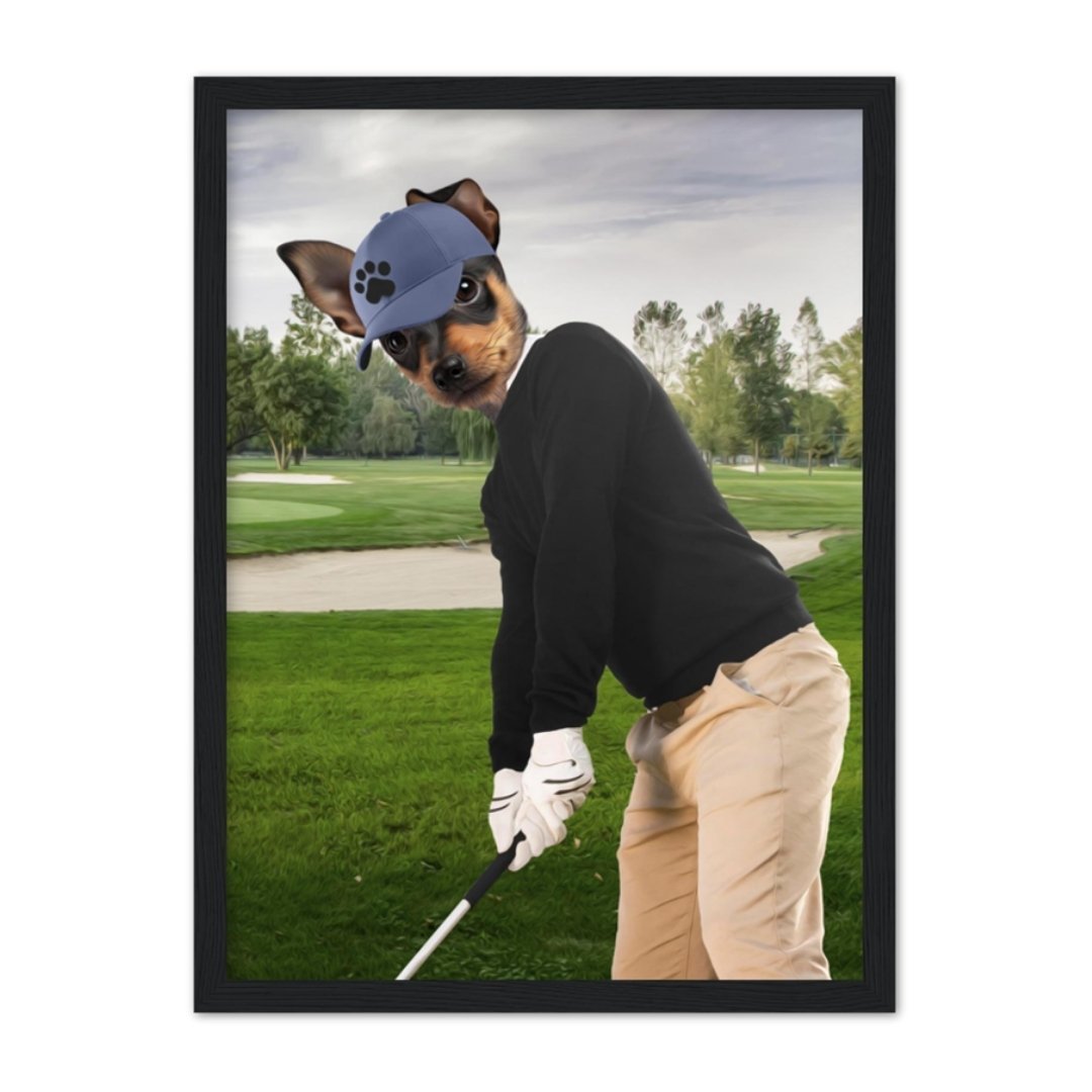 Pet Portraits | The Golfer: Custom Pet Portrait | Paw & Glory