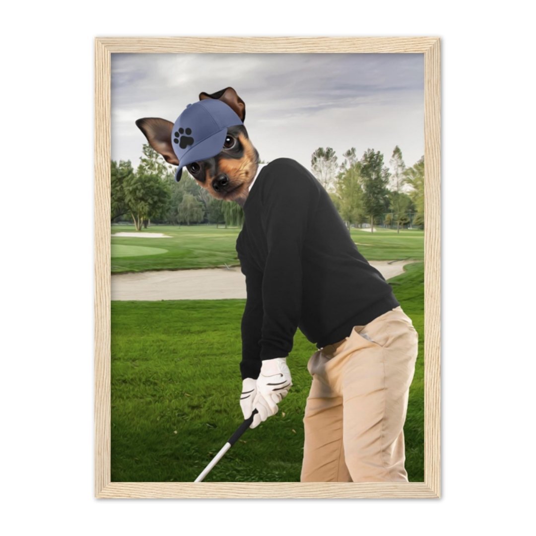 Pet Portraits | The Golfer: Custom Pet Portrait | Paw & Glory