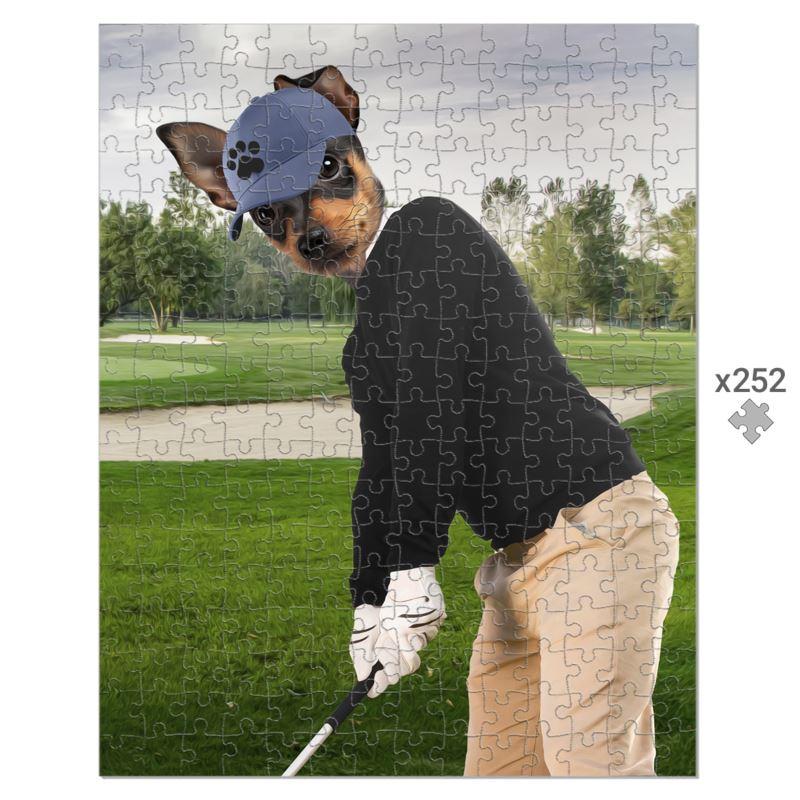The Golfer: Custom Pet Puzzle - Paw & Glory - Dog Portraits - Pet Portraits