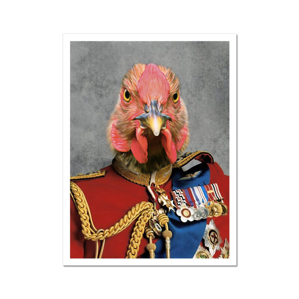 The Governor Animal Art Poster | Custom Pet Portrait Print | Paw & Glory