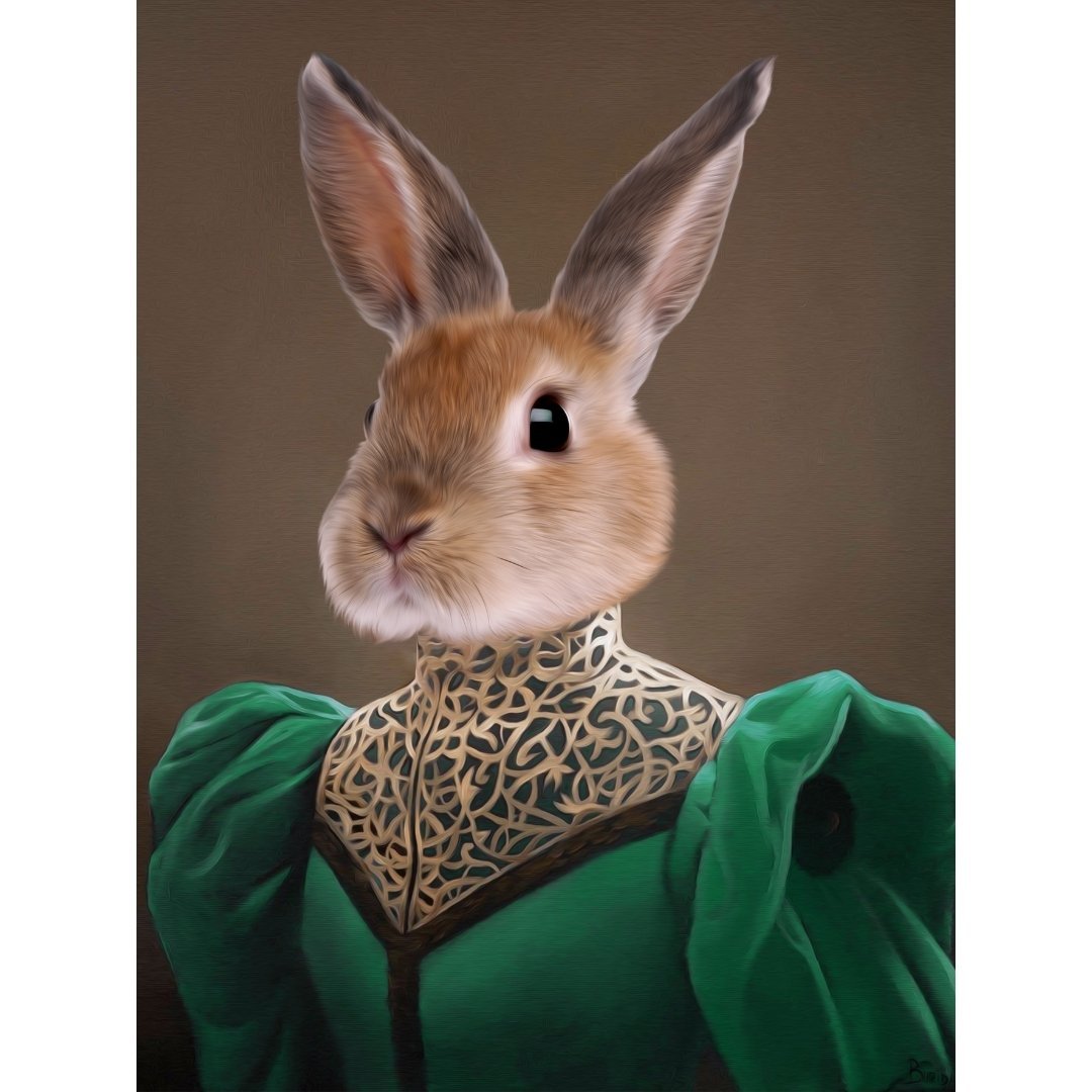 The Grand Dame: Custom Digital Download Pet Portrait - Paw & Glory - Dog Portraits - Pet Portraits