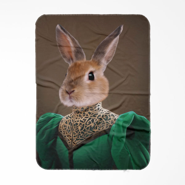 The Grand Dame: Custom Pet Blanket | royal pet portrait | Paw & Glory