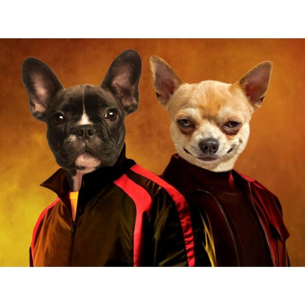 Sharp-Suited Agents Custom Digital Download Pet Portrait | Pet Portrait From Photo | Paw & Glory