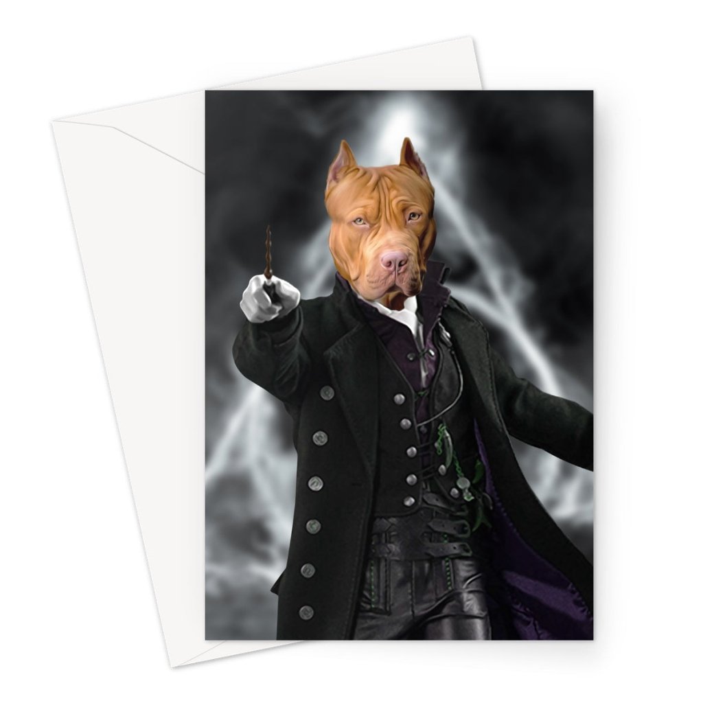 Pet Portraits | The Grindelwald (Harry Potter Inspired): Custom Pet Greeting Card | Paw & Glory