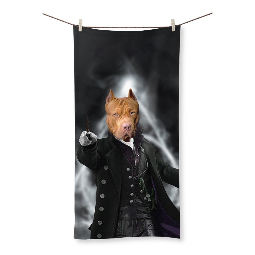 Pet Portraits | The Grindelwald (Harry Potter Inspired): Custom Pet Towel | Paw & Glory