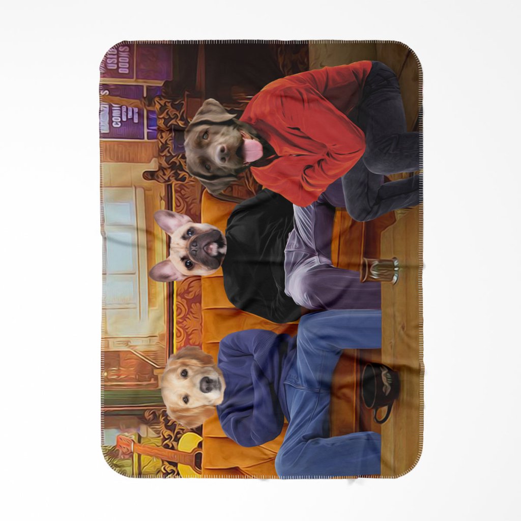 Coffee House Guys Custom Pet Blanket | Personalized Pet Gift | Paw & Glory