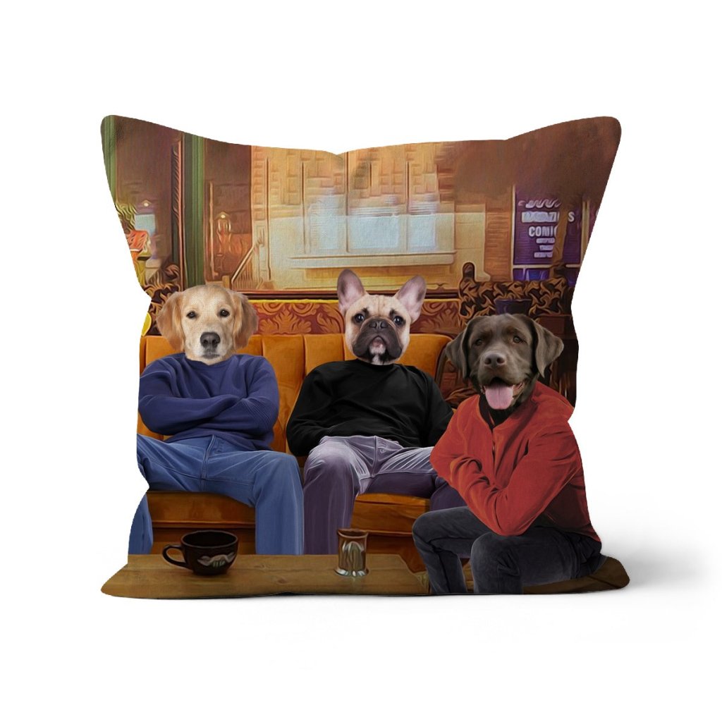 Pet Portraits | The Guys (Friends Inspired): Custom Pet Pillow | Paw & Glory