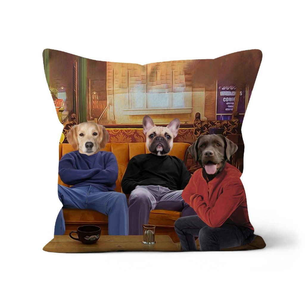 Pet Portraits | The Guys (Friends Inspired): Custom Pet Pillow | Paw & Glory