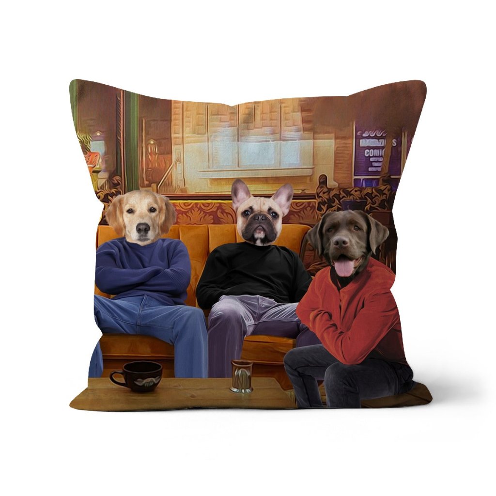 Pet Portraits | The Guys (Friends Inspired): Custom Pet Pillow | Paw & Glory