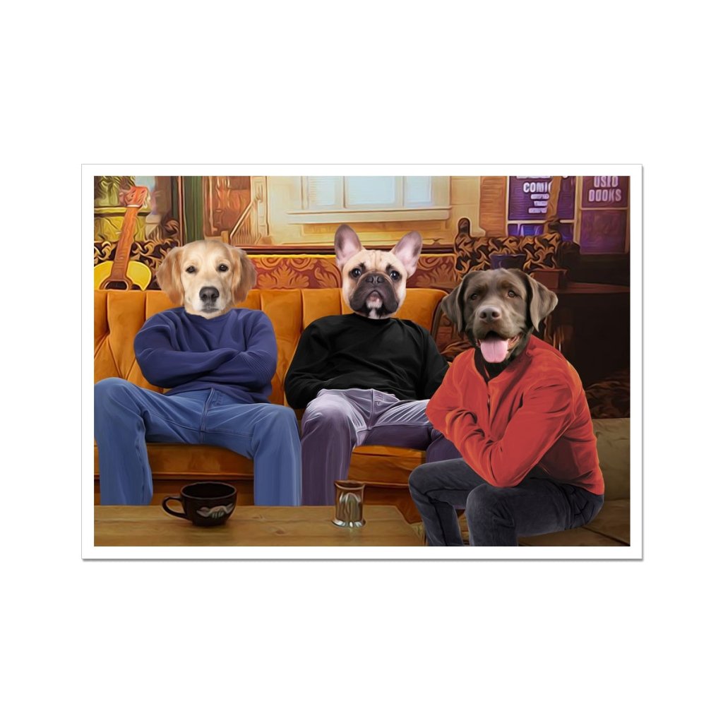 Pet Portraits | The Guys (Friends Inspired): Custom Pet Poster | Paw & Glory