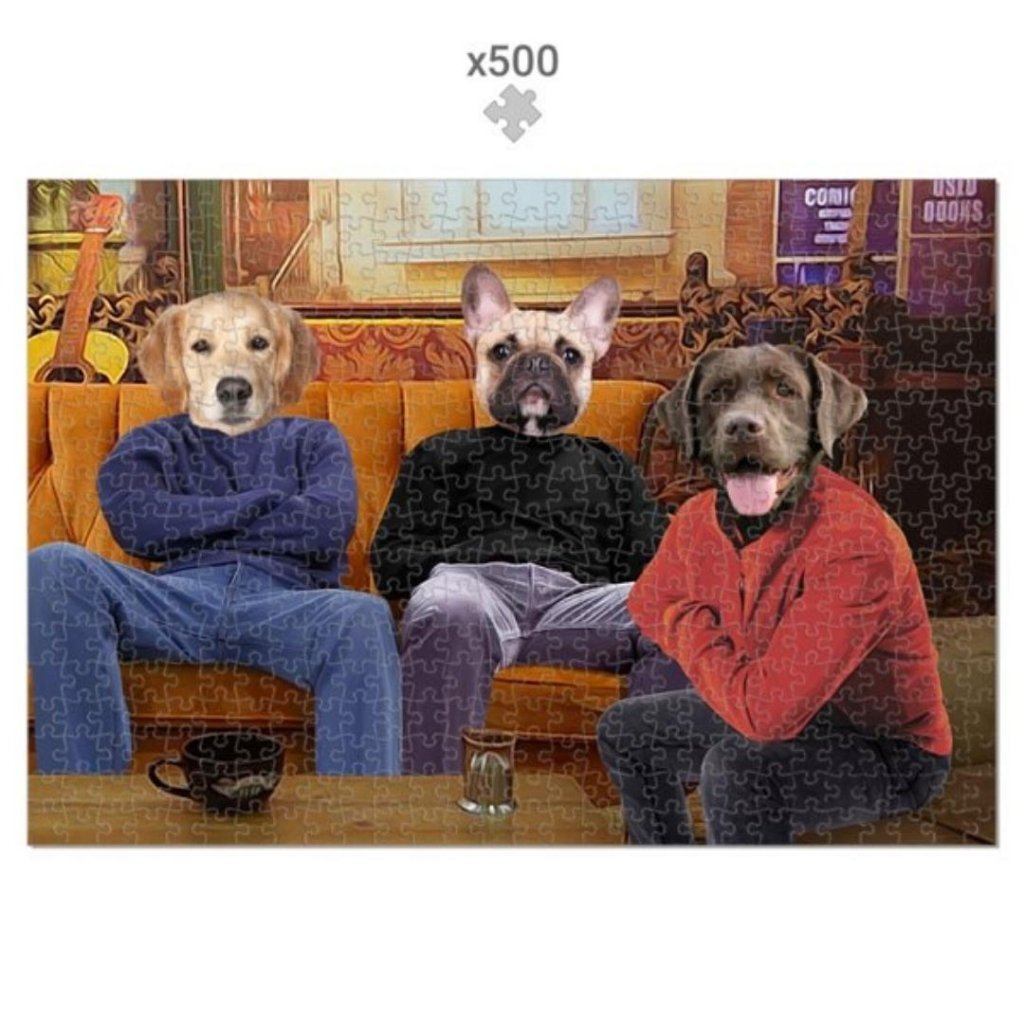 Coffee House Guys Custom Pet Puzzle | Pet Lover Gift | Paw & Glory
