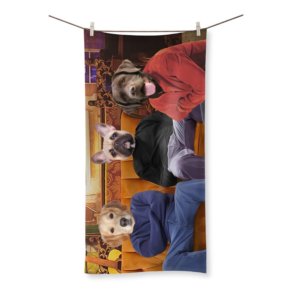 The Guys (Friends Inspired): Custom Pet Towel - Paw & Glory - Dog Portraits - Pet Portraits