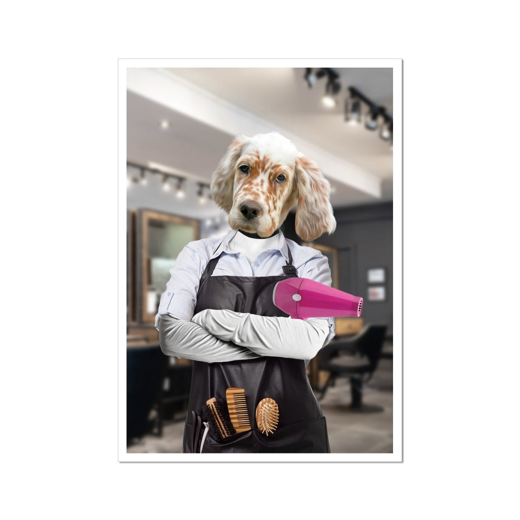 Pet Portraits | The Hair Stylist: Custom Pet Poster | Paw & Glory