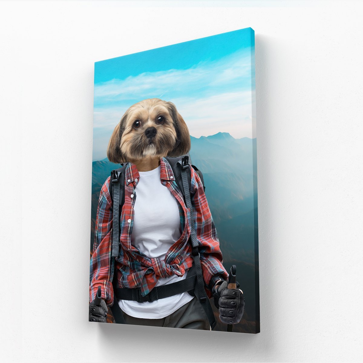 Pet Portraits | The Hiker: Custom Pet Canvas | Paw & Glory