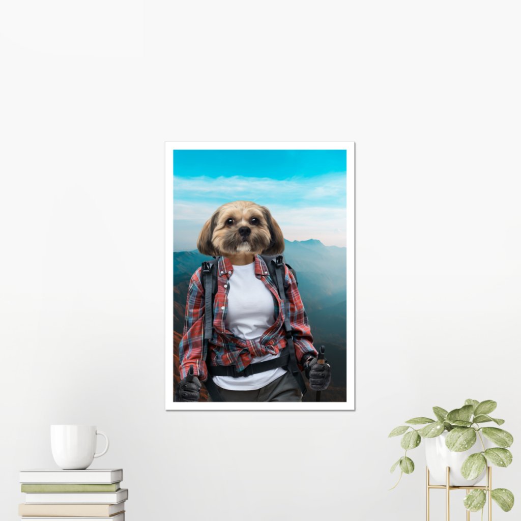 Pet Portraits | The Hiker: Custom Pet Poster | Paw & Glory