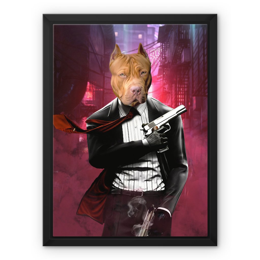 Pet Portraits | The Hitman: Custom Pet Canvas | Paw & Glory