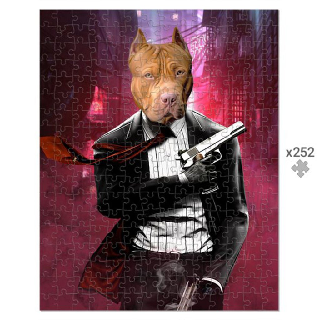 Pet Portraits | The Hitman: Custom Pet Puzzle | Paw & Glory