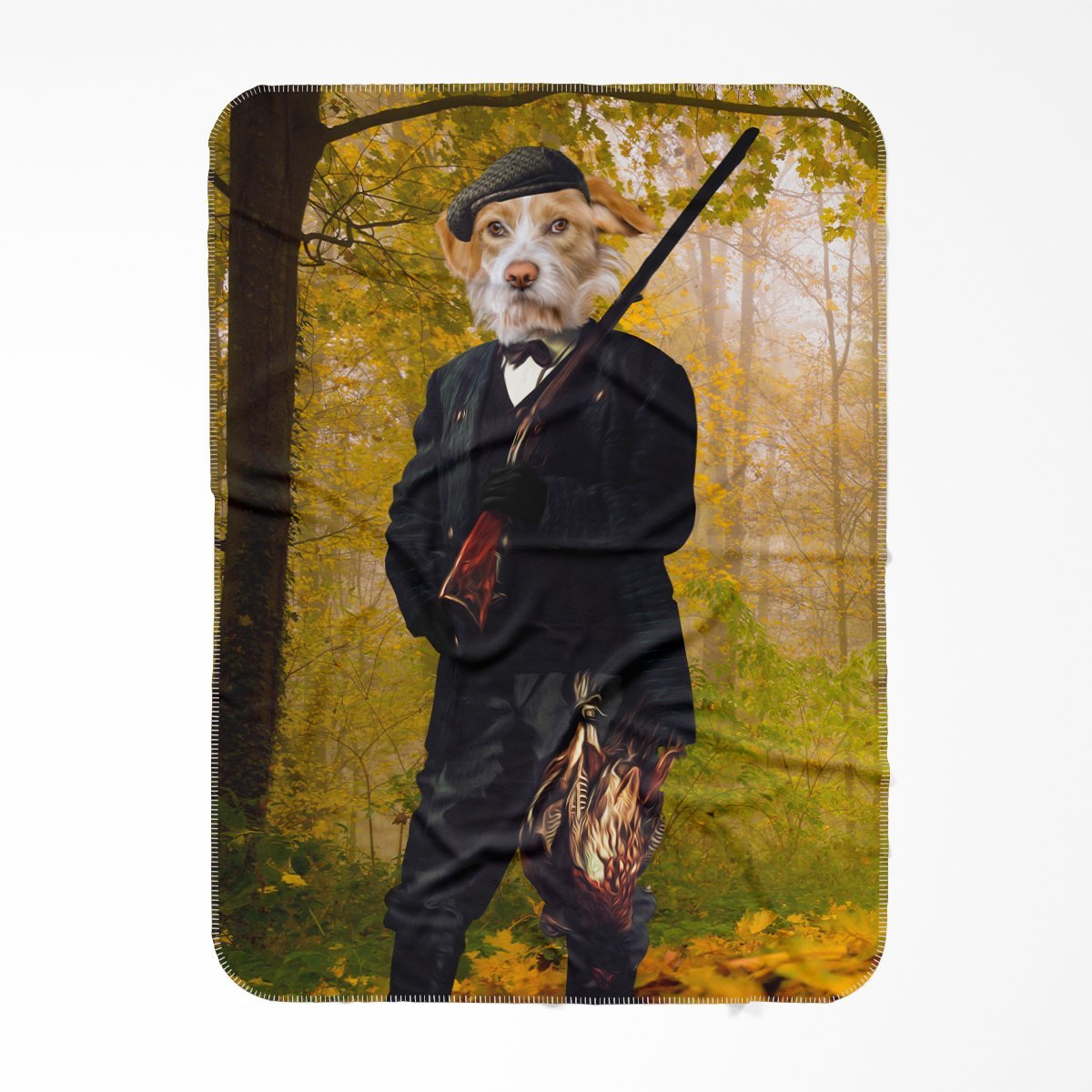 Pet Portraits | The Hunter: Custom Pet Blanket | Paw & Glory