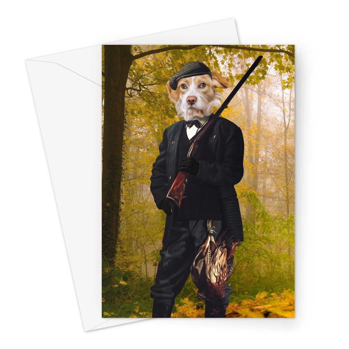 Pet Portraits | The Hunter: Custom Pet Greeting Card | Paw & Glory