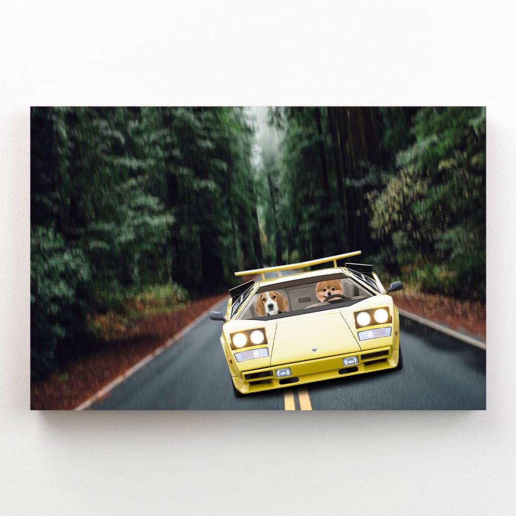 Pet Portraits | The Hypercar: Custom Pet Canvas | Paw & Glory