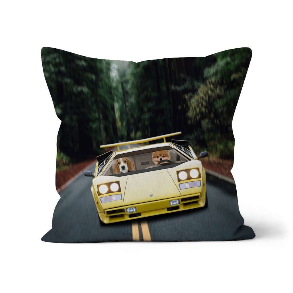 Pet Portraits | The Hypercar: Custom Pet Pillow | Paw & Glory