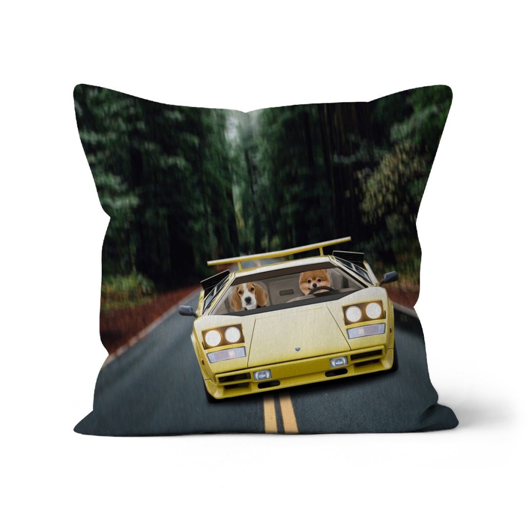 The Hypercar: Custom Pet Pillow - Paw & Glory - Dog Portraits - Pet Portraits