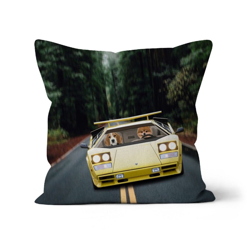 Pet Portraits | The Hypercar: Custom Pet Pillow | Paw & Glory