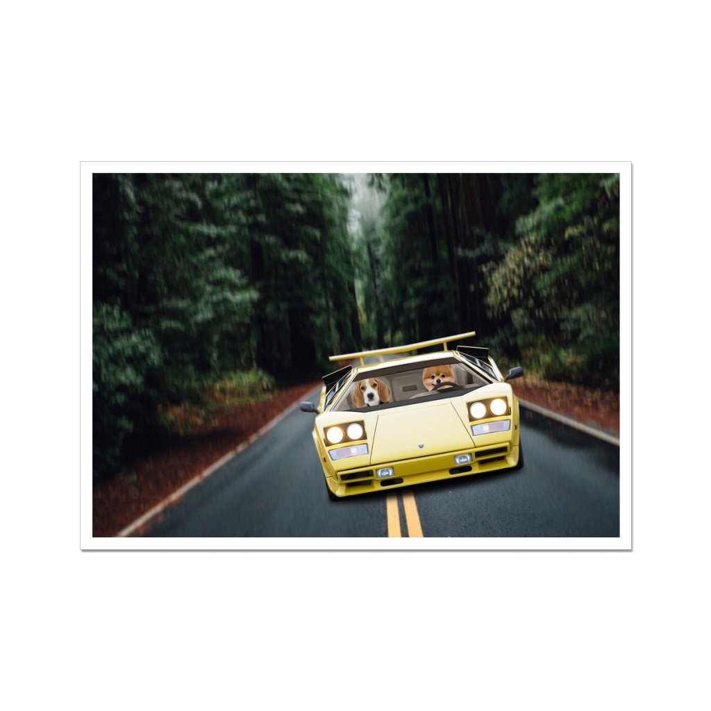 Pet Portraits | The Hypercar: Custom Pet Poster | Paw & Glory