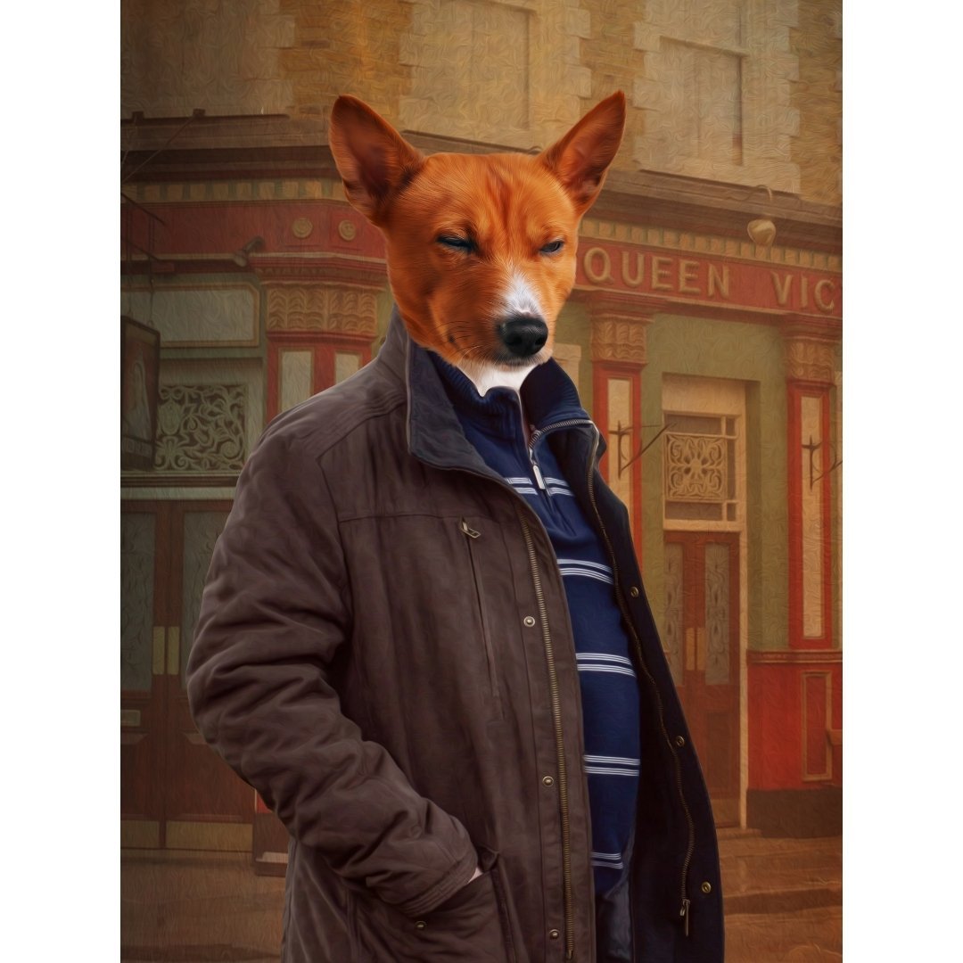 Pet Portraits | Soap Café Owner: Custom Digital Download Pet Portrait | Paw & Glory